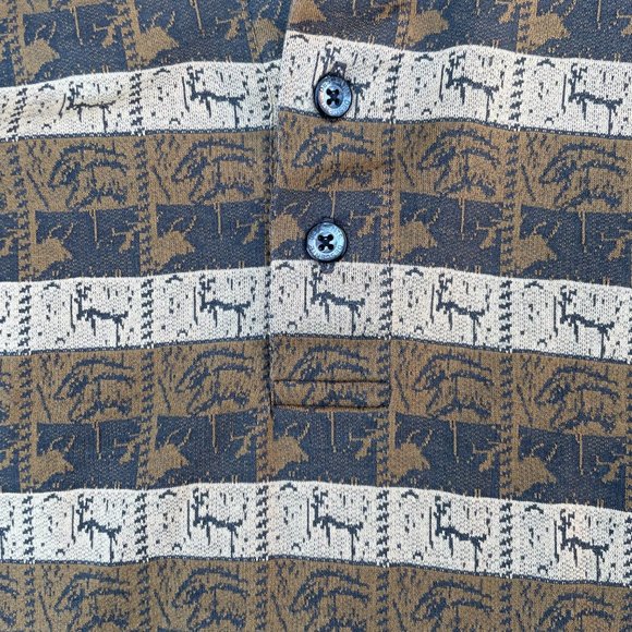 Descente Pattern Polo Golf Shirt RARE pattern - Size L - Picture 5 of 8